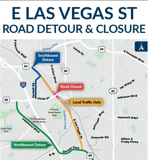 Circle Dr Bridges Las Vegas Detour