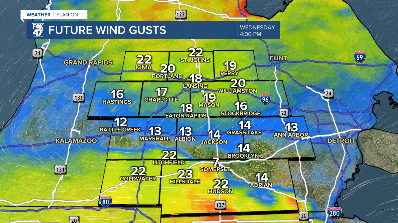 Winds a bit elevated for southern neighborhoods today