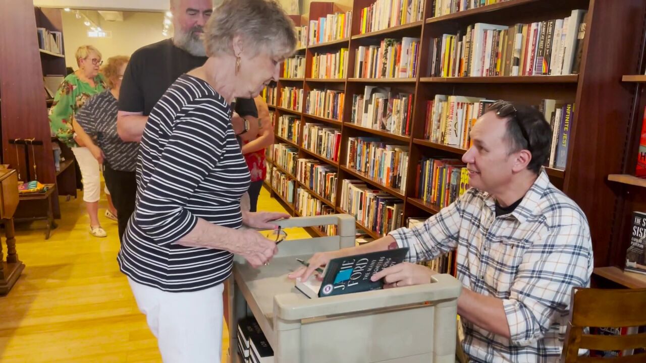 Jamie Ford, a best-selling author from Great Falls, visited Cassiopeia Books