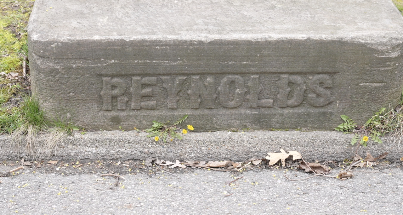Carriage block in front of the Reynolds home