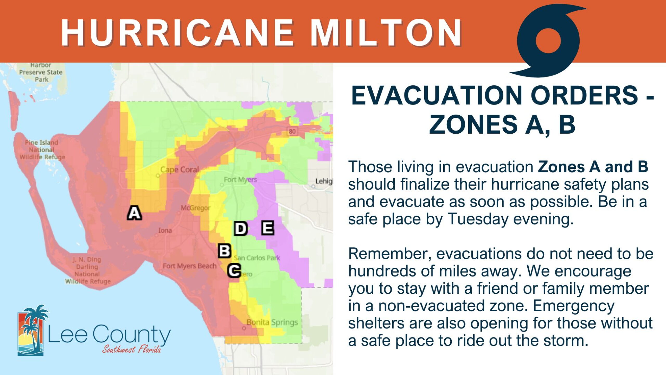 LIVE UPDATES Lee County evacuations, flight info & more preps for Milton