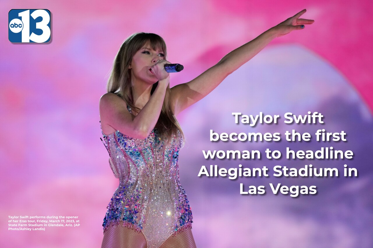 Taylor Swift becomes the first woman to headline Allegiant Stadium.