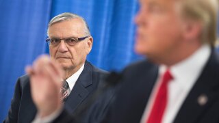 President Donald Trump and former Maricopa County Sheriff Joe Arpaio