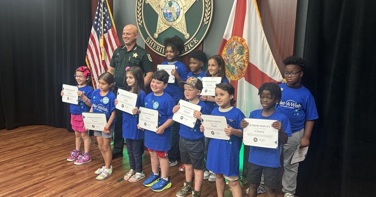 St. Lucie County Sheriff's Office swears in 12 Make-A-Wish children as honorary deputies