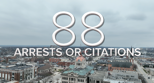 88 arrests or citations