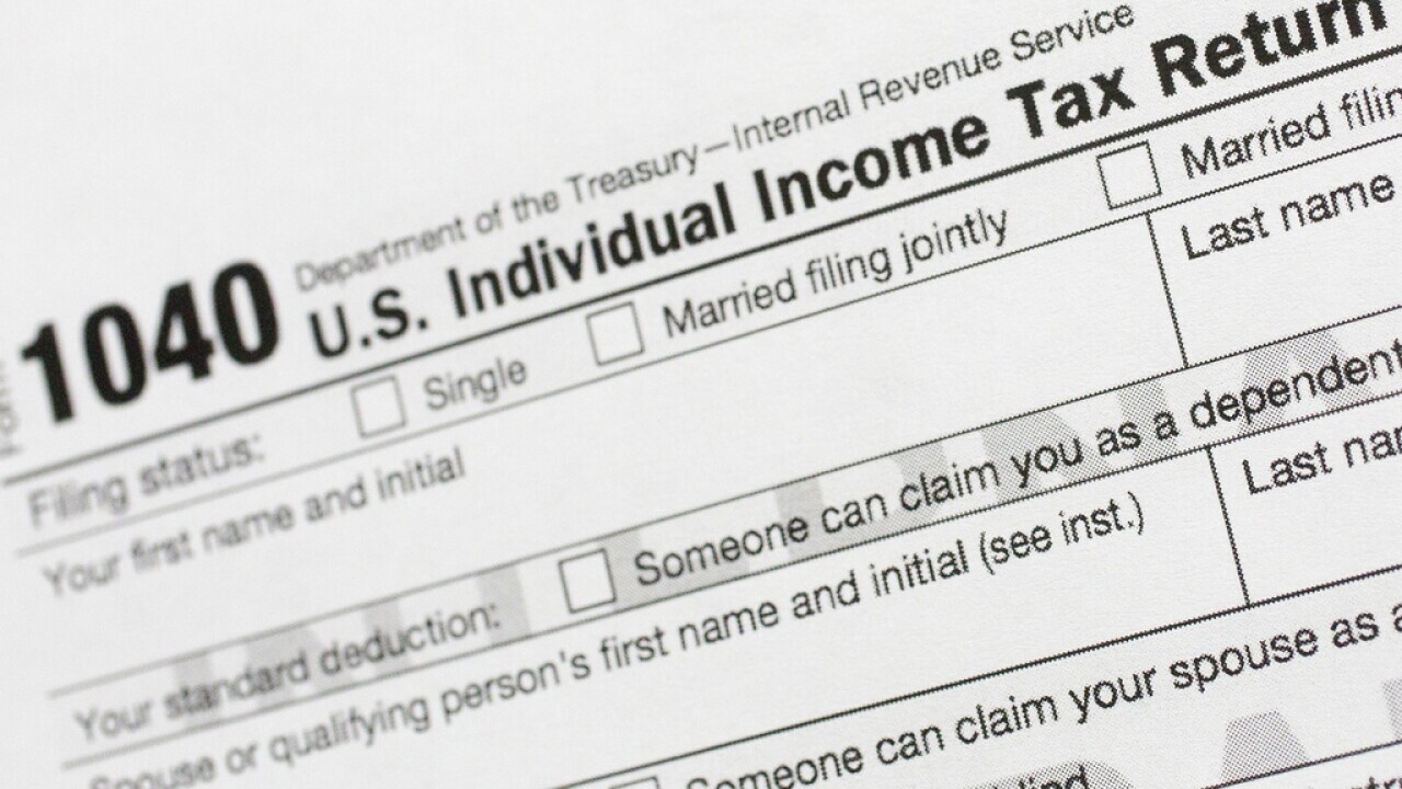 Part of a 1040 U.S. Individual Income Tax Return form.