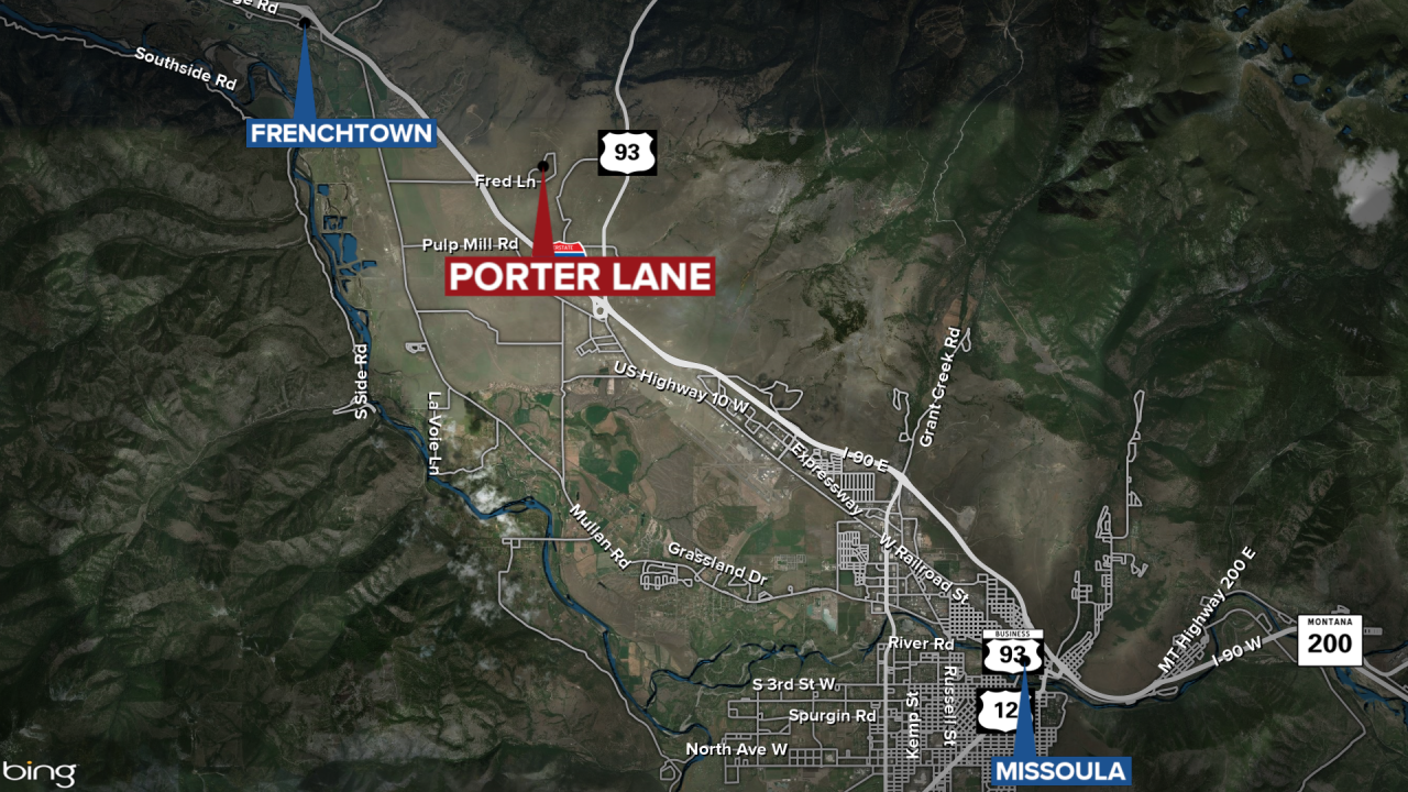 Porter Lane Wildfire Frenchtown Map