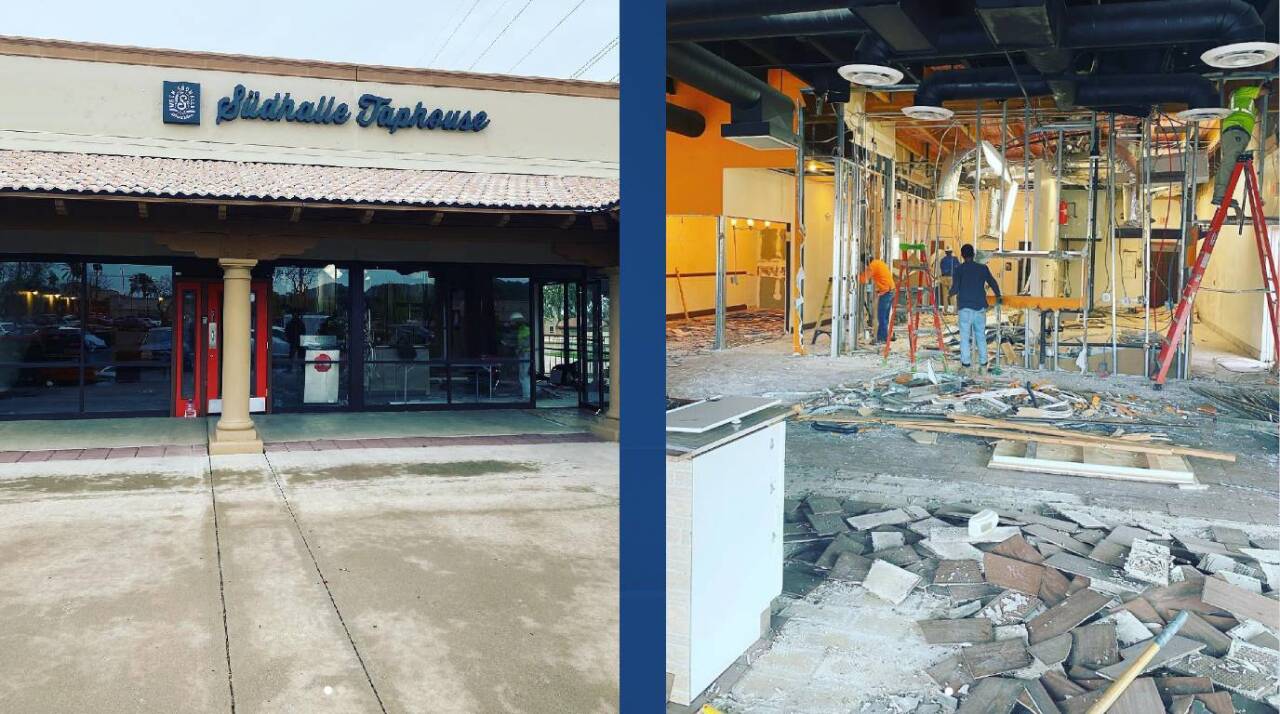 Wren Südhalle in Phoenix; interior construction underway.