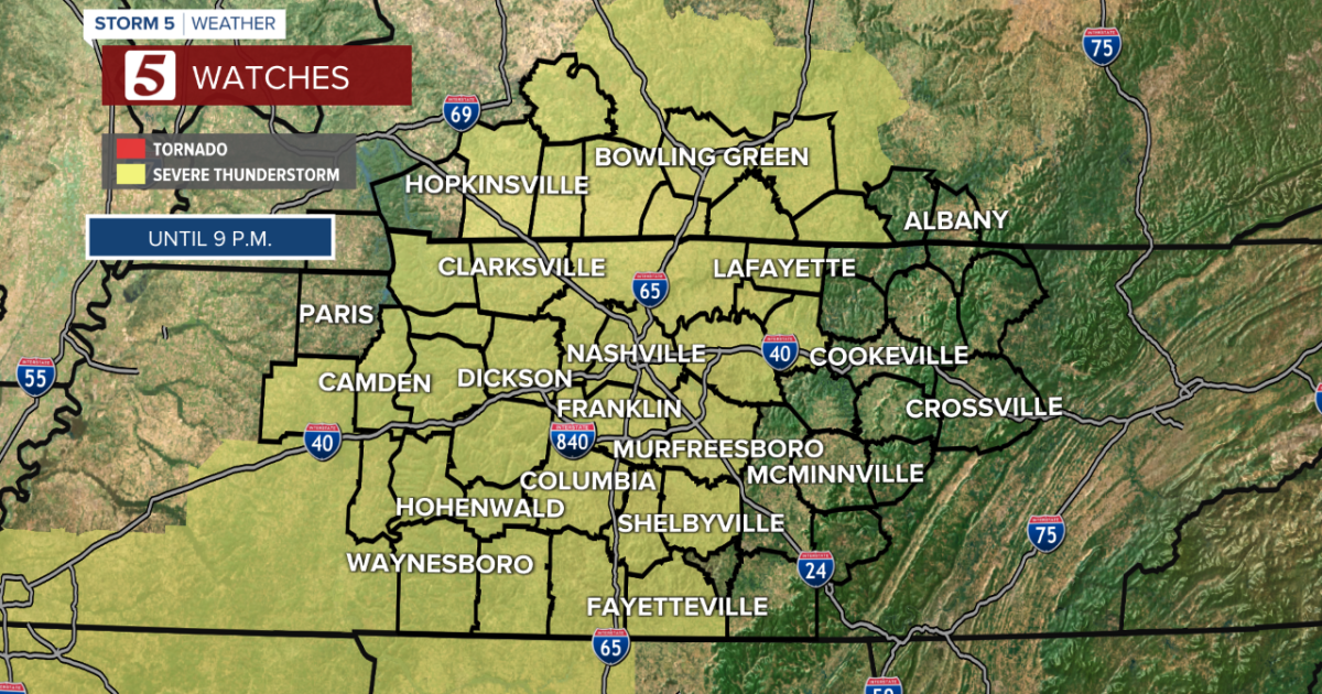 Storm 5 Alert issued with severe thunderstorm watch
