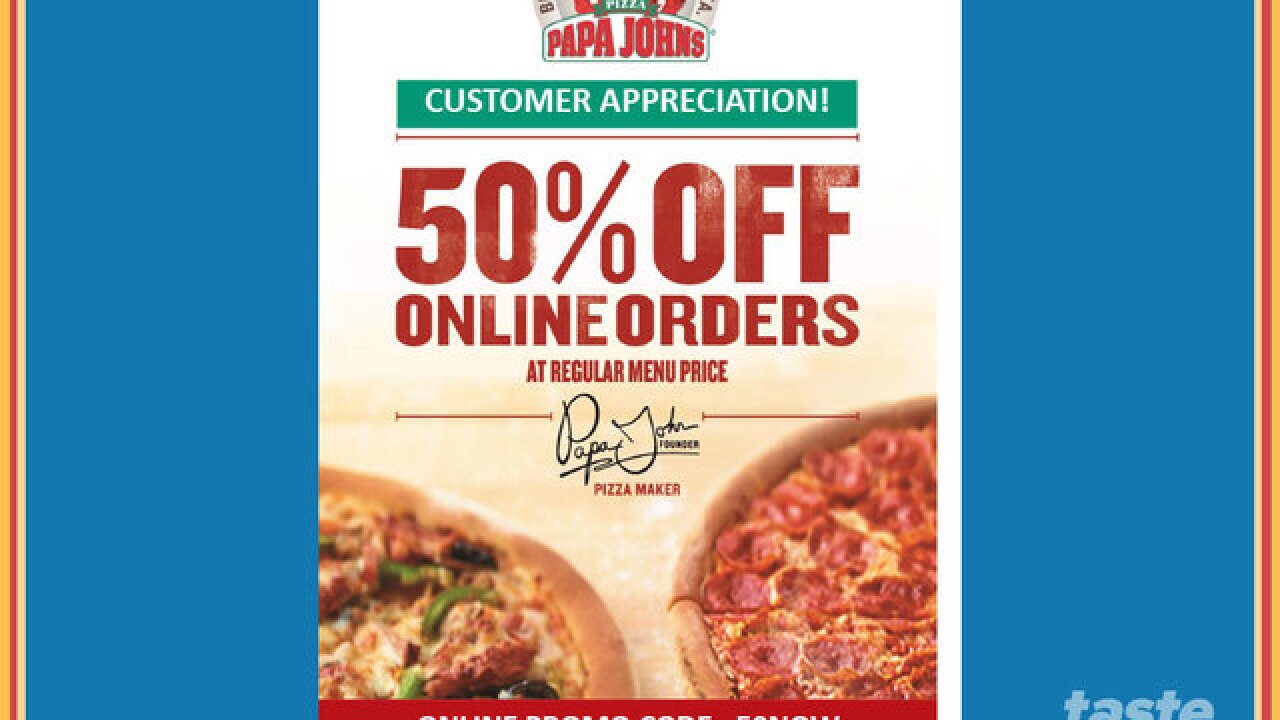 Deal Alerts Get Half Off On Papa Johns Online Order 10 Off 50 Gas Card At Publix