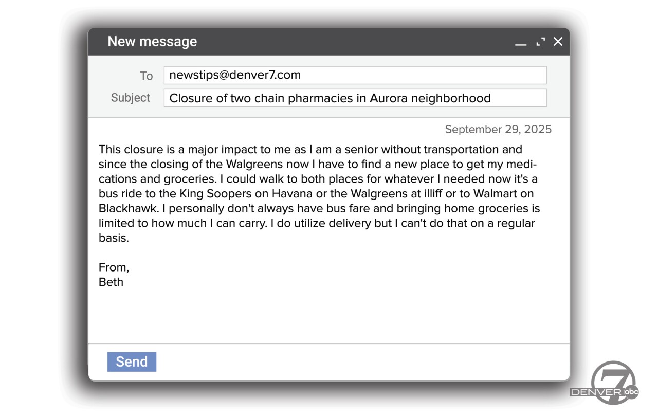 Closure of two chain pharmacies in Aurora neighborhood