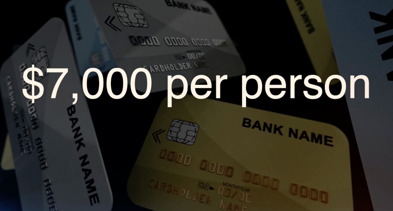 Avg. american has $7k worth of credit card debt