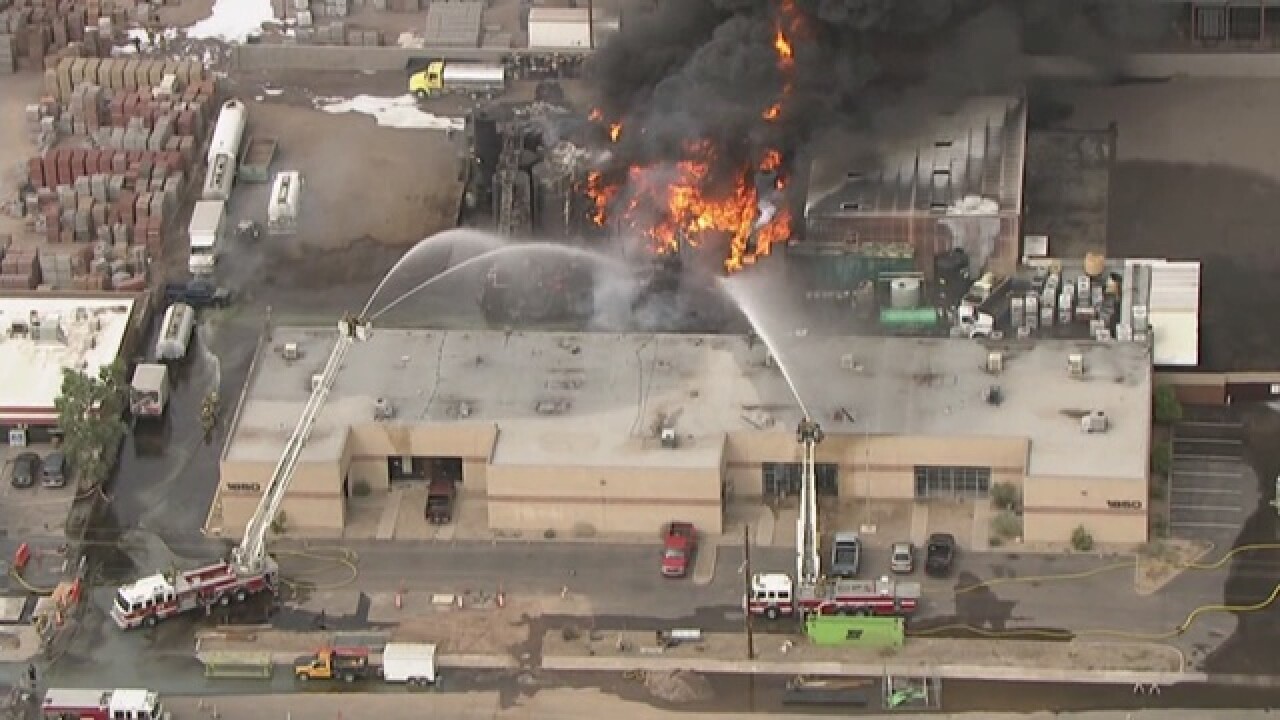 PHOTOS: Large fuel tank fire in Phoenix