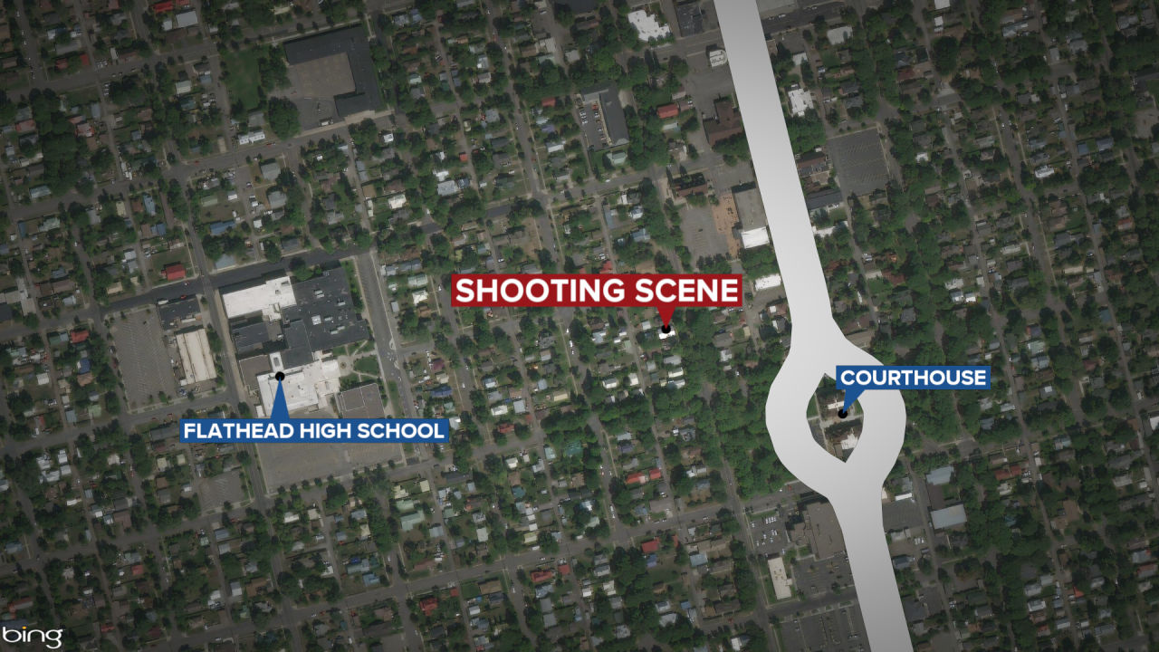 Kalispell 1st Avenue Shooting Map