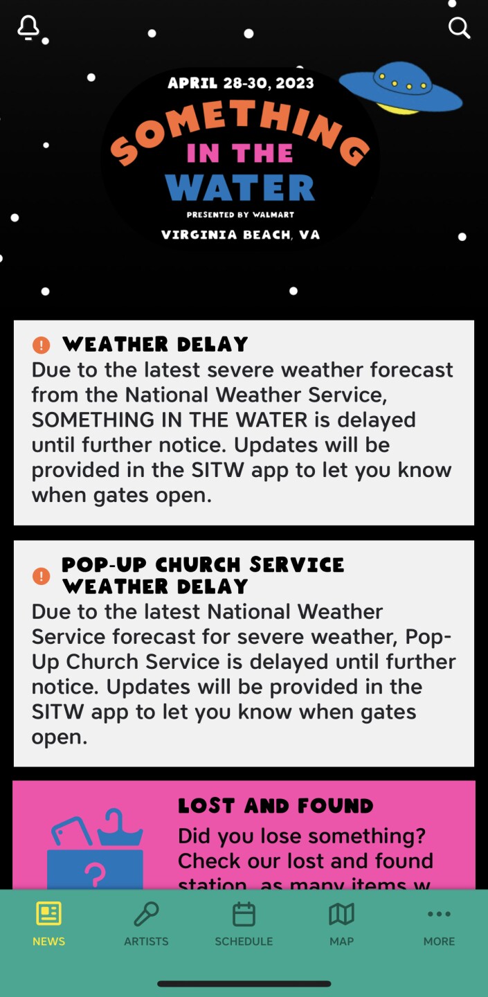 pop-up church service delayed