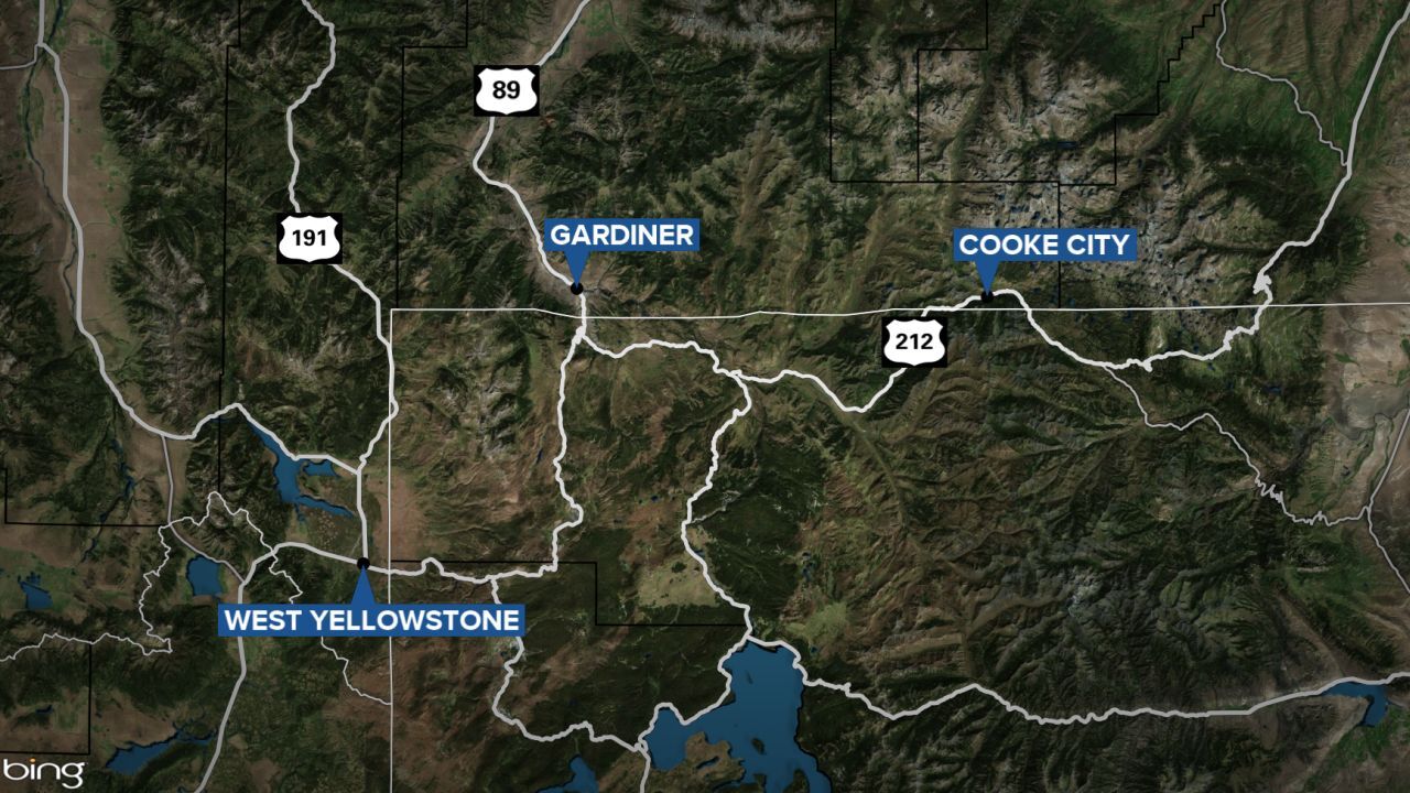gardiner montana map