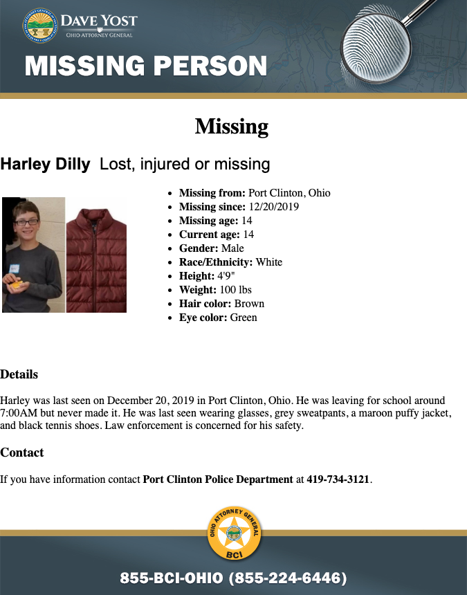 Missing Person Poster