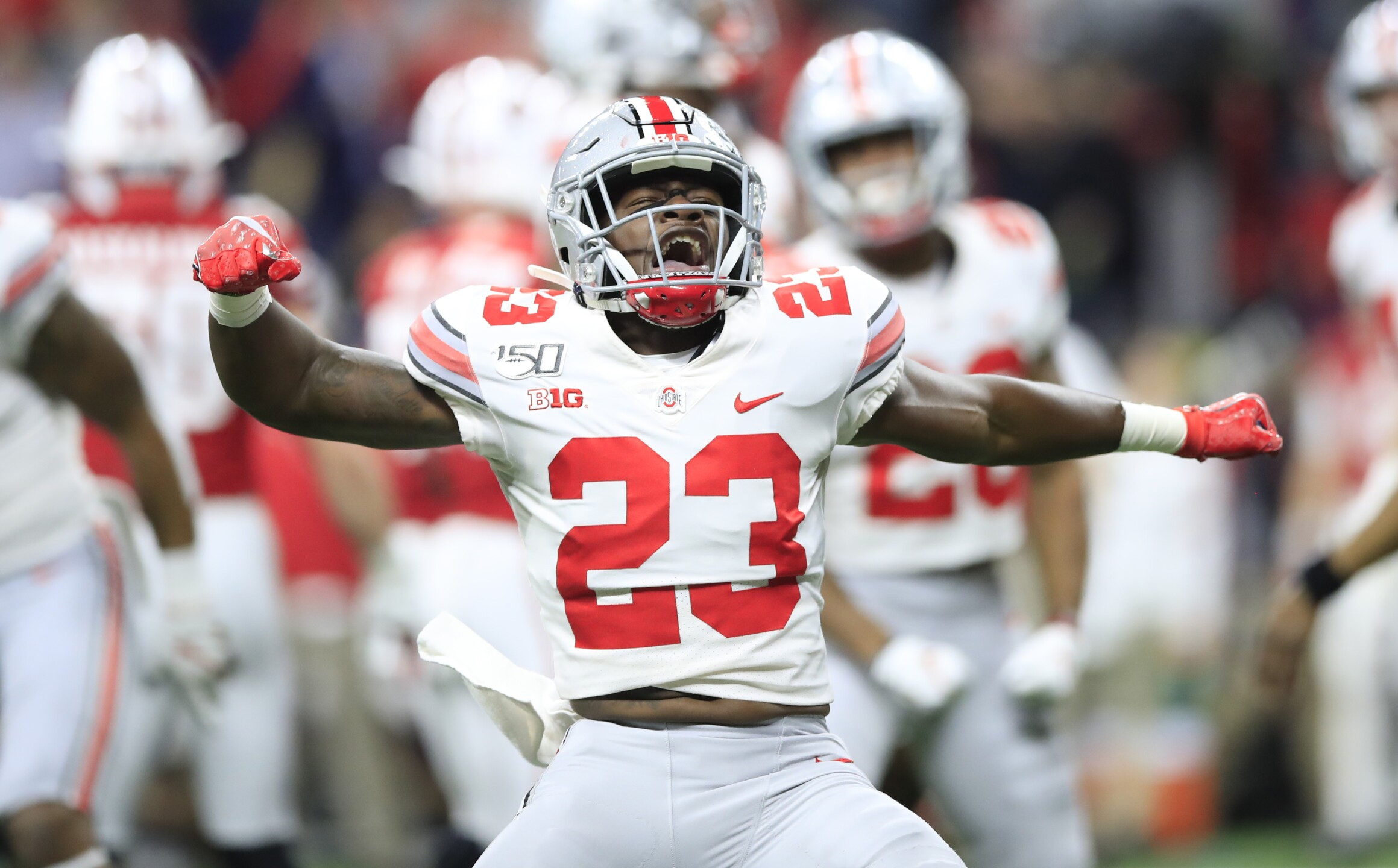 Photos Buckeyes Rally Beat Badgers 34 21 In Big Ten Championship