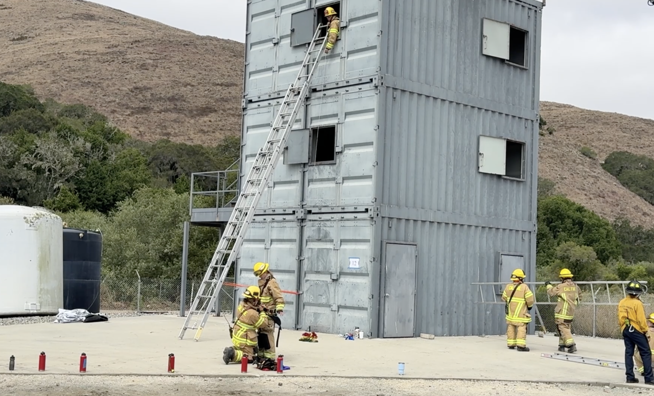 Camp Cinder participants learned how to handle and climb ladders.png