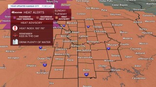 Heat advisory in effect for the KC area from 11 a.m. Sunday to 7 p.m. Tuesday