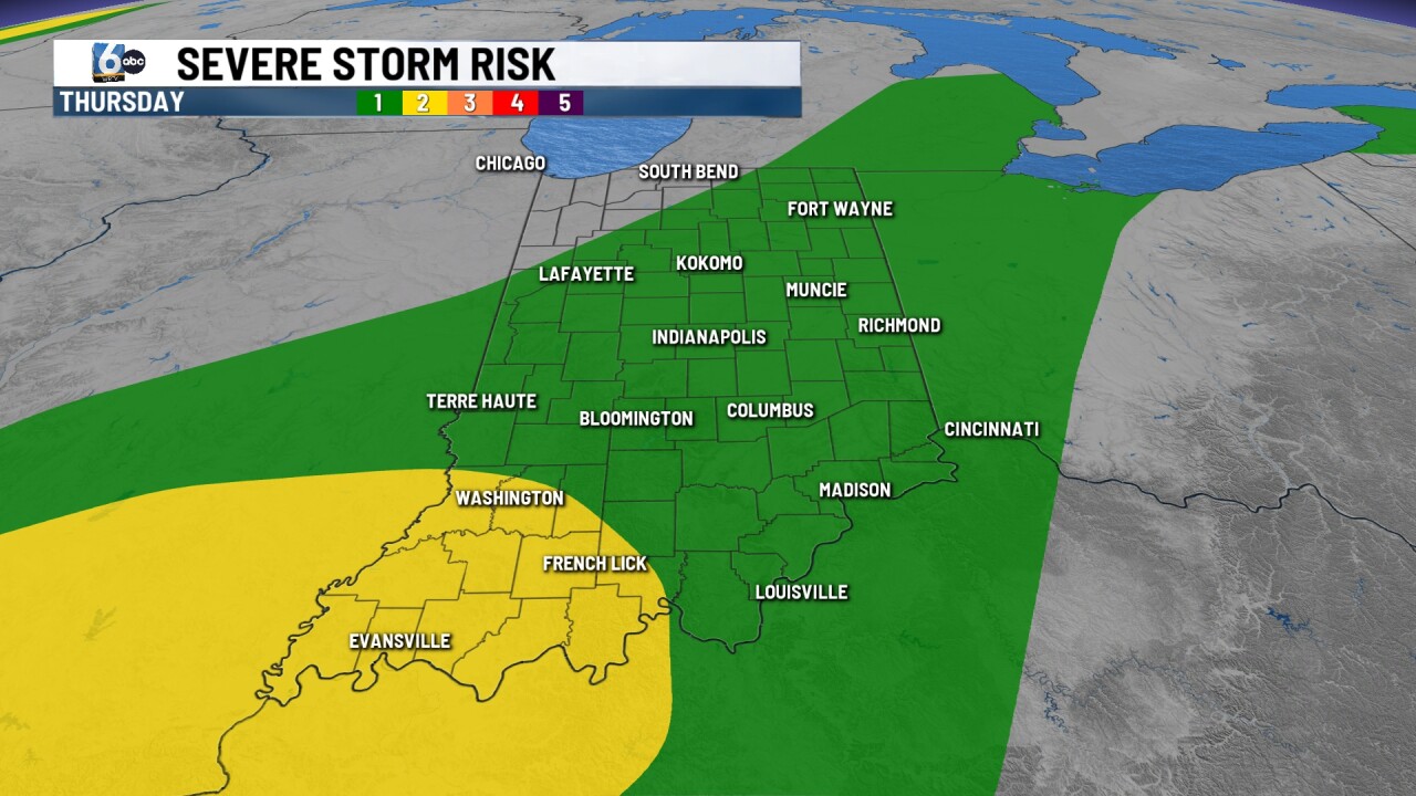Storms expected for Thursday evening, warmer next week