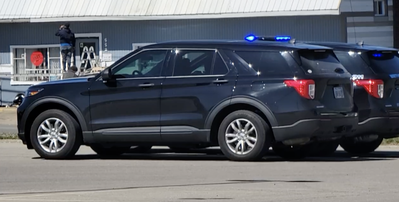 Bethel police officers on a traffic stop