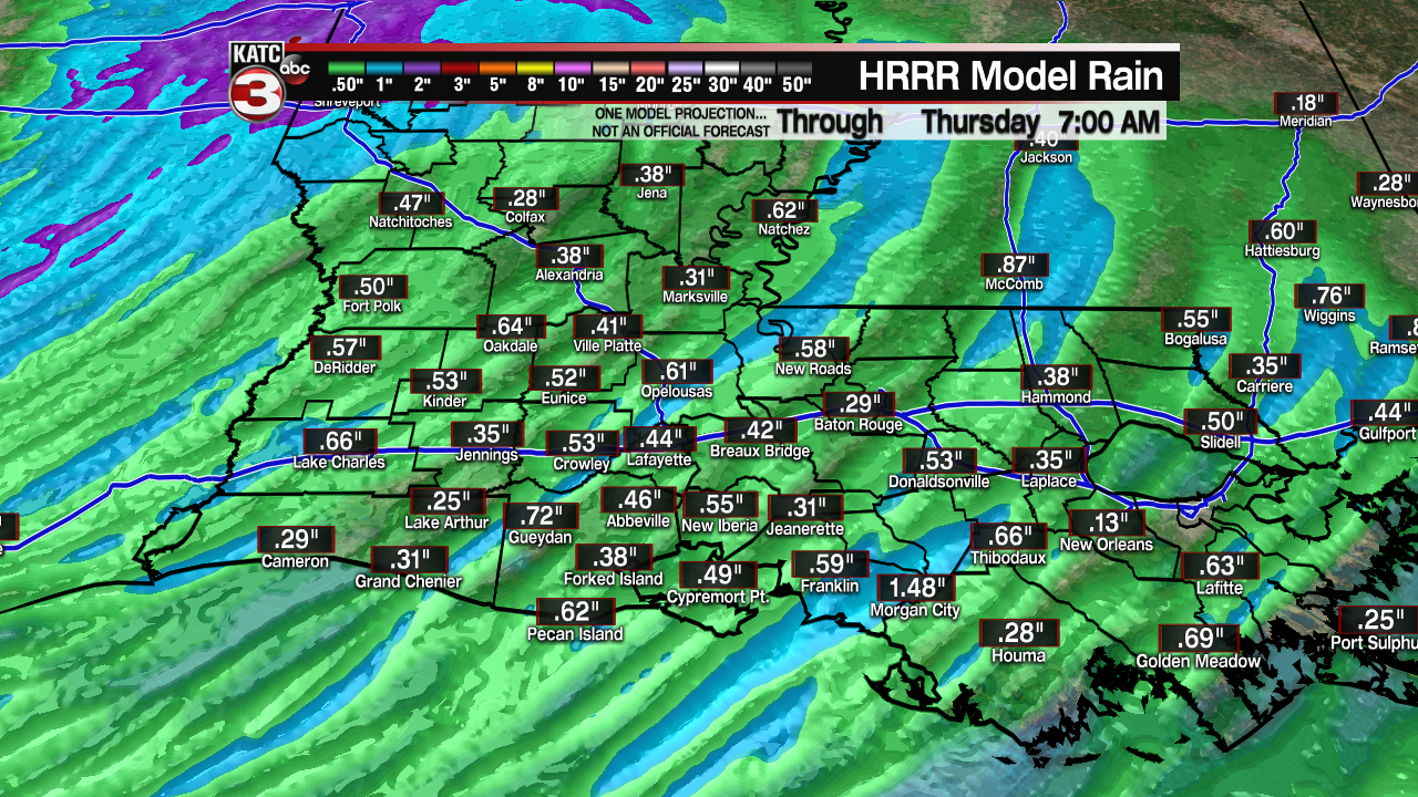 Extended HRRR Accumulation Acadiana.png