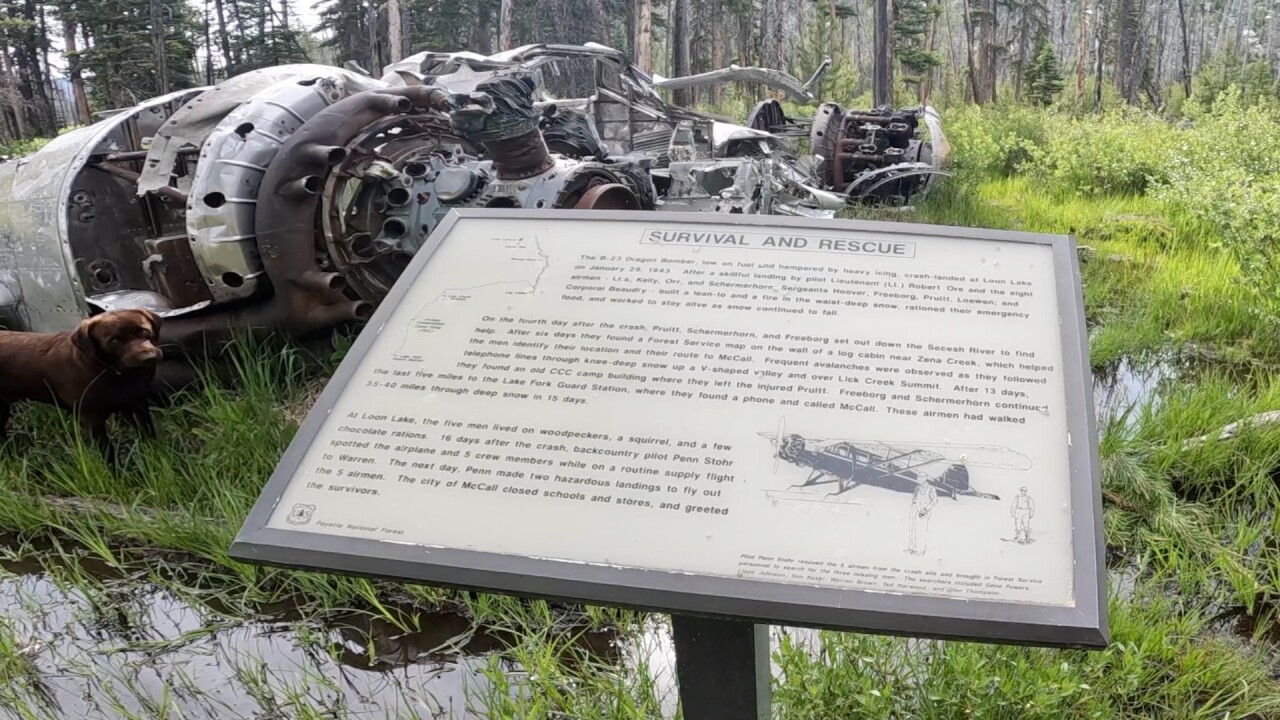 The site has informative signs and a plaque