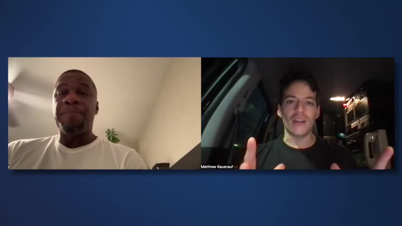 Moving truck driver Tribe Ackon talks to WPTV reporter Joel Lopez about driving through Monday's storm in Stuart. Jan. 16, 2024