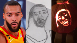 Utah Jazz's Rudy Gobert rates jack-o'-lantern based on child's viral drawing a 10/10
