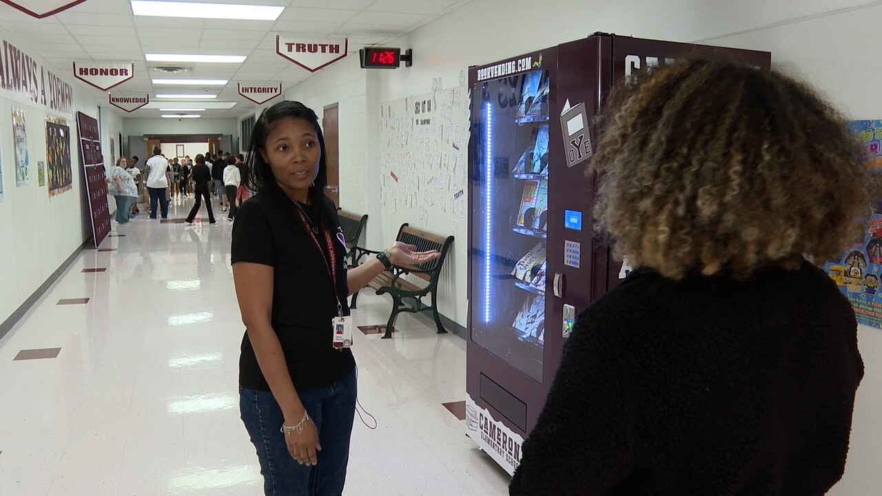 Cameron Elementary installs new book vending machine, sees behavior improvement