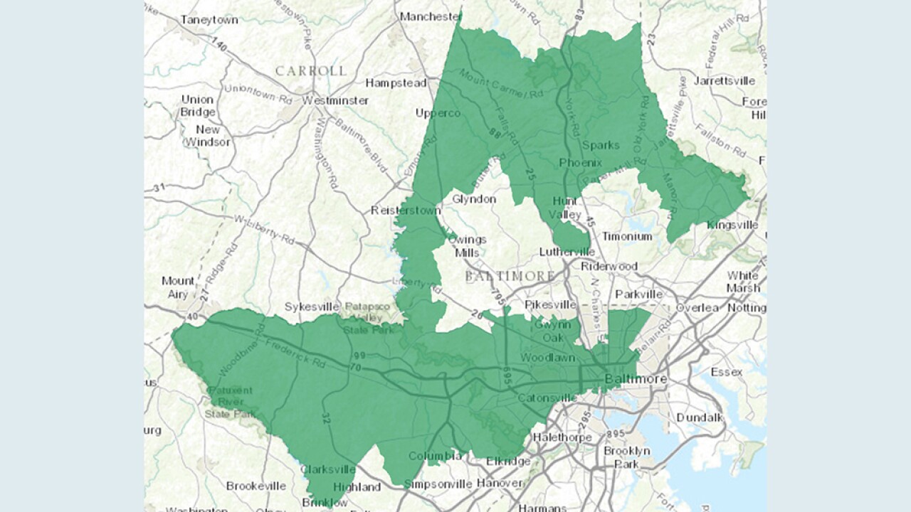 Maryland's 7th District comprises Baltimore and much more