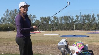 Jamie Baker, a golfer at Dr. Joaquin Garcia High School, speaks about her pursuit of a state title.