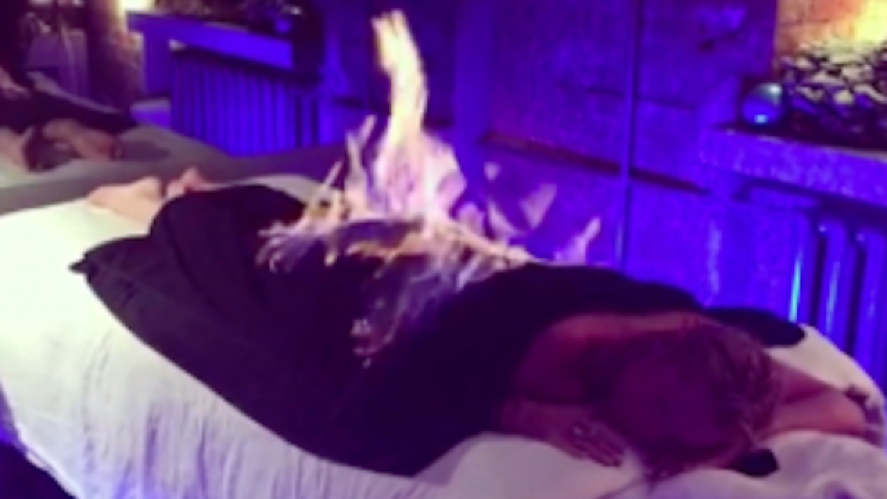 This unique spa day involves a blanket of fire