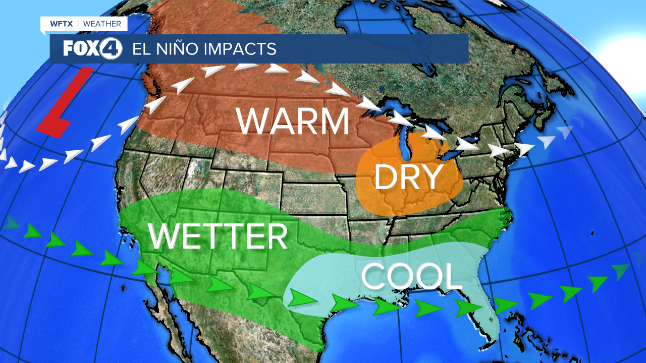 Effects of El Nino across the U.S.