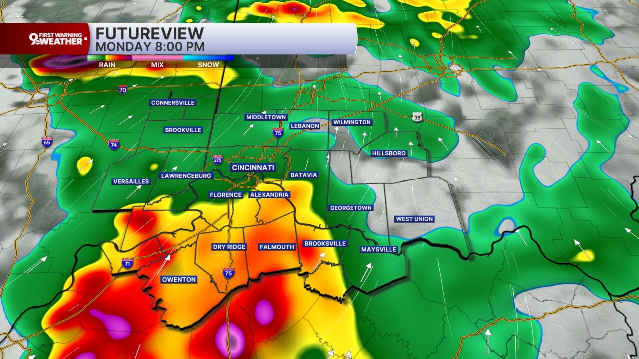 Storms by 8 p.m.