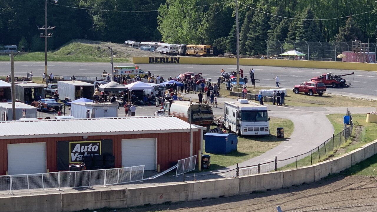 A scary crash at Berlin Raceway