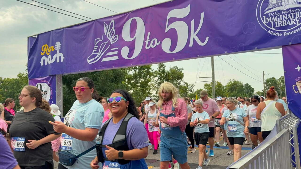 Inaugural 9 to 5K run and walk honors Dolly Parton's legacy and commitment to literacy