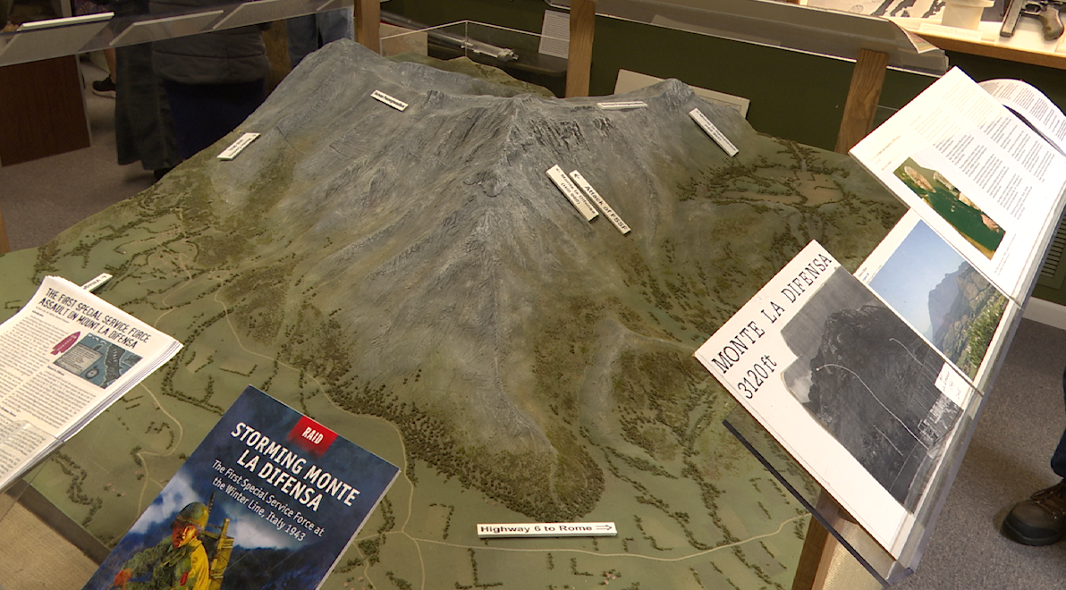 Model of Monte La Defensa at Fort Harrison