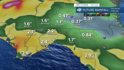Rain chances increase through the next 48 hours