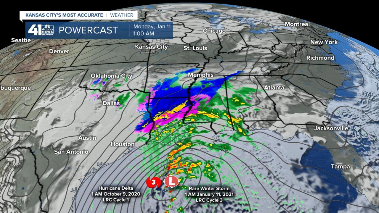 Winter Storm Related To Hurricane Delta