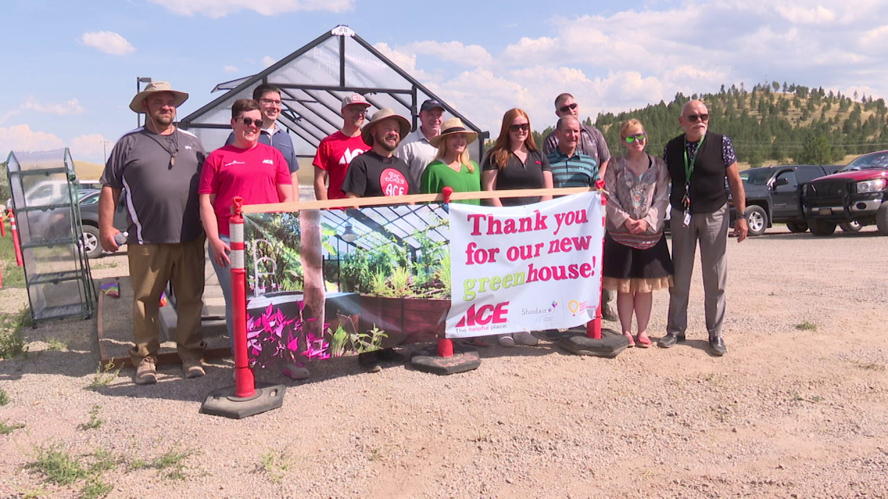 Ace Hardware employees build greenhouse for Shodair Children's Hospital