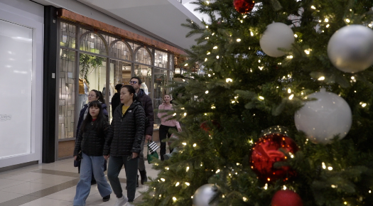 Christmas shopping at Woodland Mall