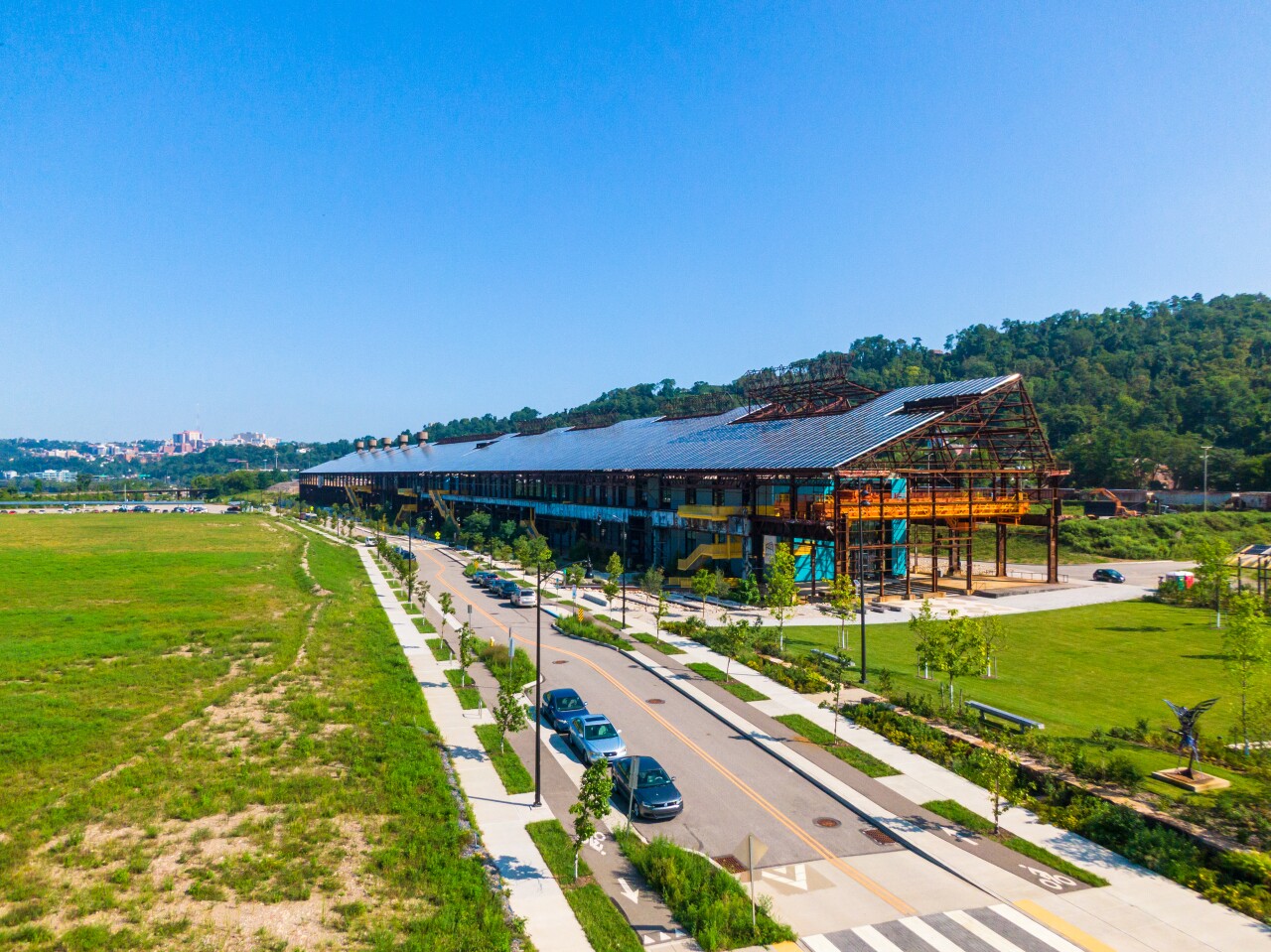 The Mill 19 project in Pittsburgh preserved the skeleton of an old steel mill.