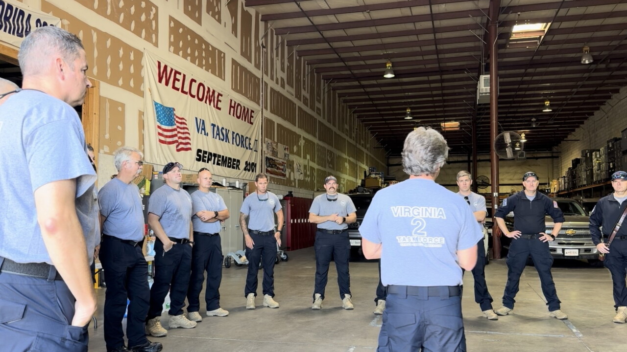Virginia Task Force 2 deploys to Florida in response to Hurricane Milton