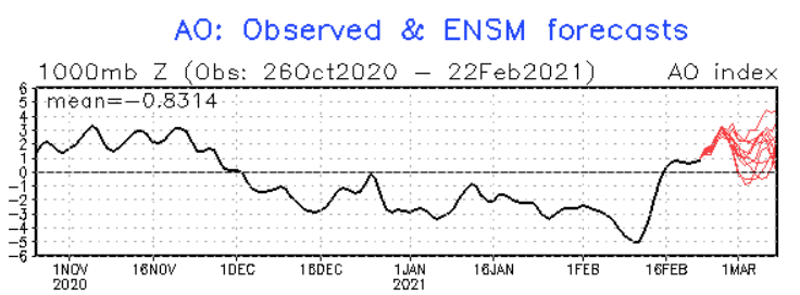 Arctic Oscillation Goes Positive