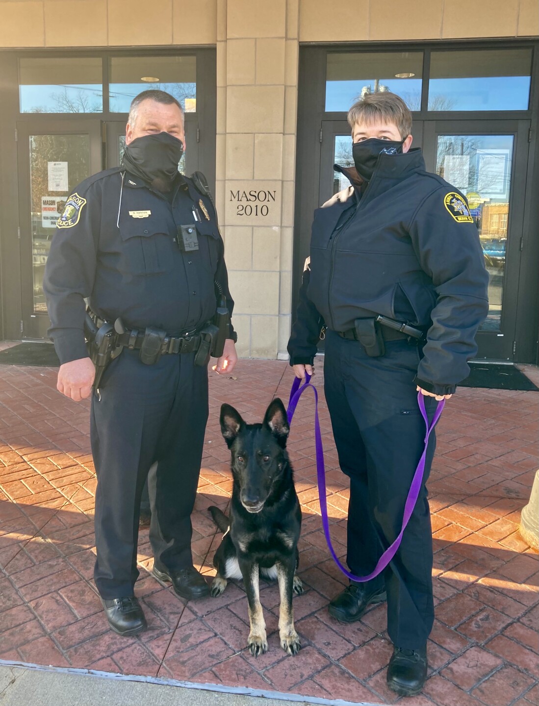 Mason Police Chief Don Hanson and ICACS Director Heidi Williams