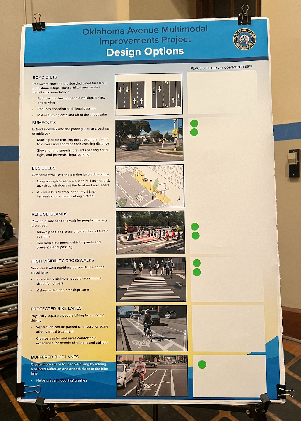 Potential safety improvements for Oklahoma Ave.