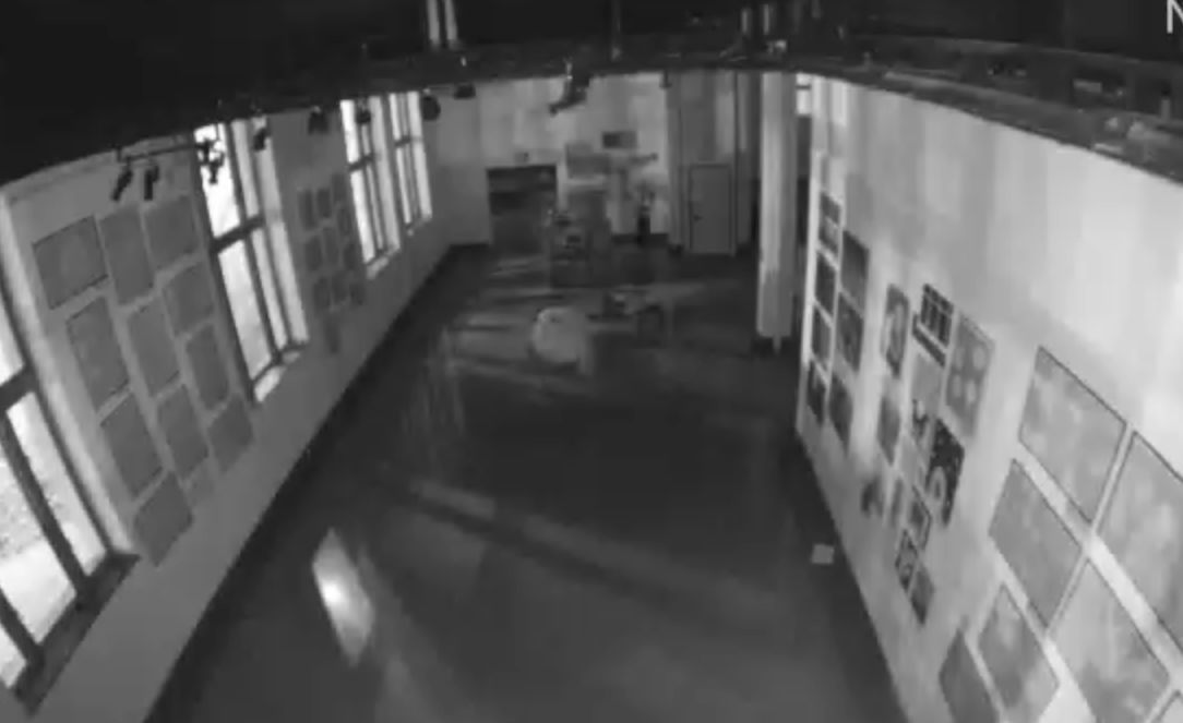 Art heist surveillance photo