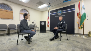 Victor Jorges and Boca Raton Police Chief Jared Phelps